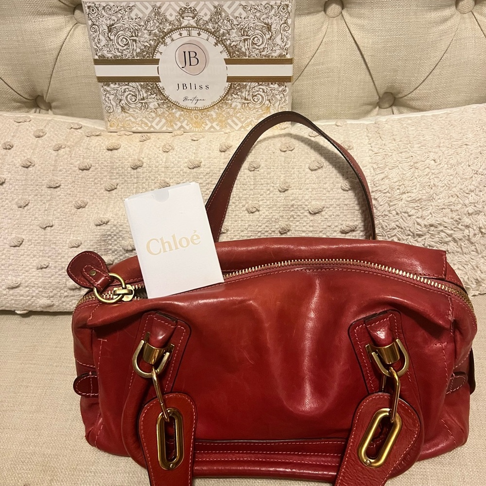 Chloe Watermelon color Leather Women's Bag - Hard to Find!